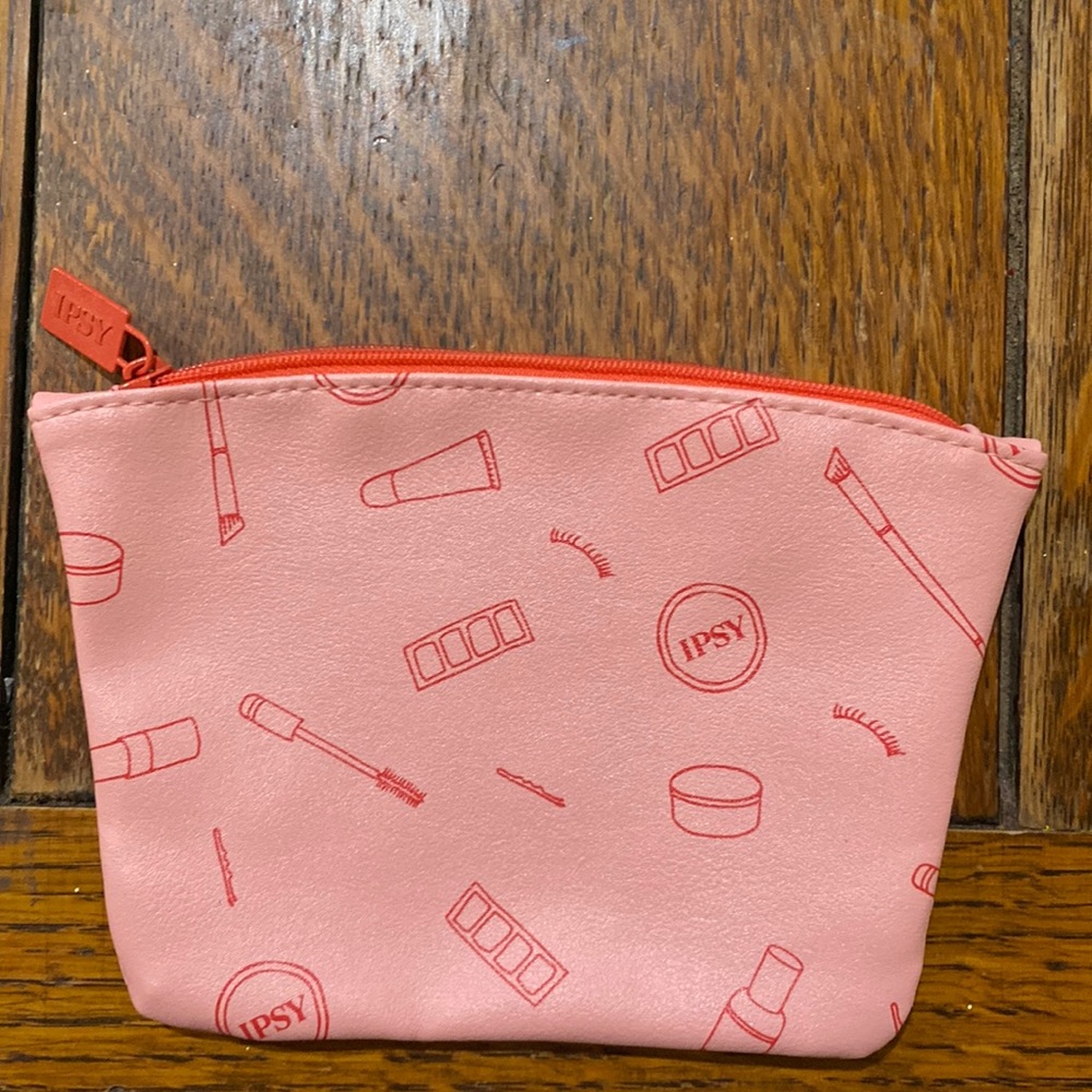 Salmon pink and red ISPY bag